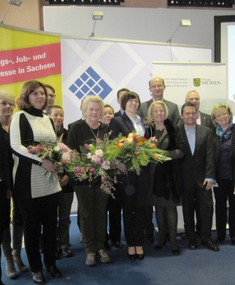 Ministerin Clauß zeichnet Gründerinnen aus. 